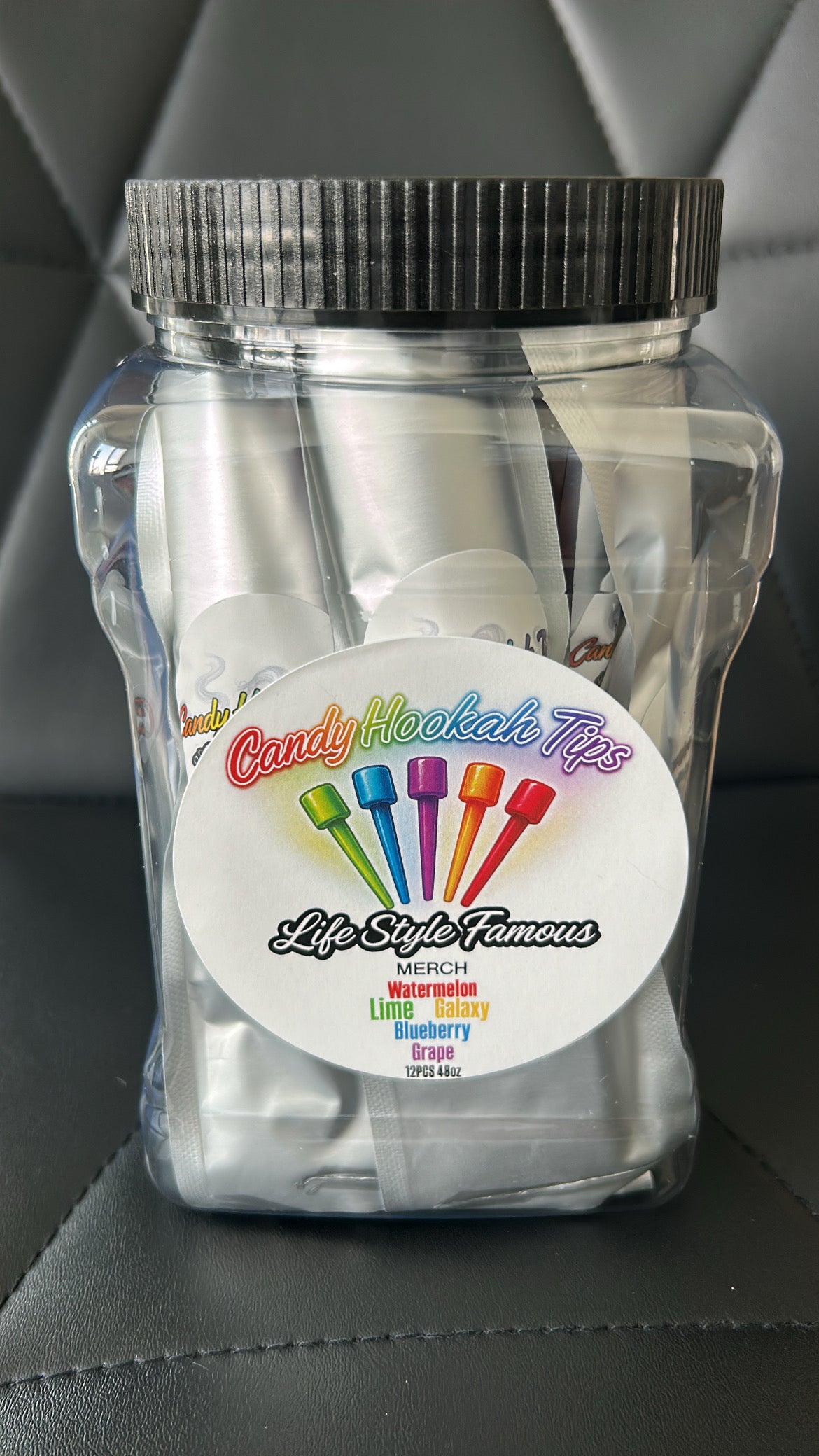 Jumbo Multi Mixed Candy Hookah Tips 12 Pcs 48 oz